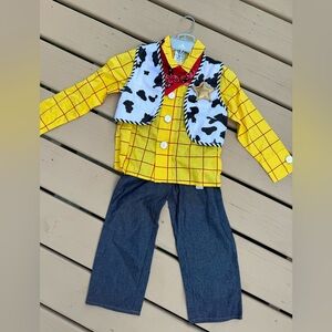 Disney Woody Costume - Yellow, Blue, Red, Black, White